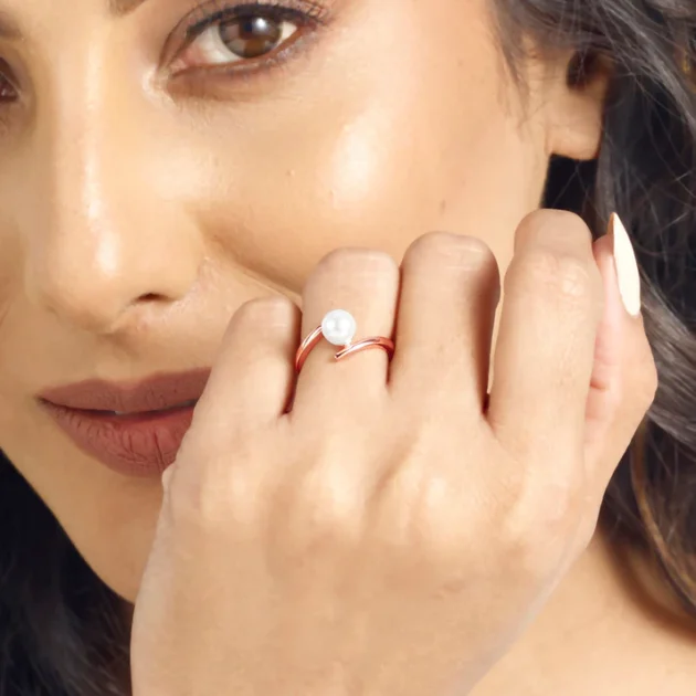 Blush Ocean Pearl Gold Rings - Image 2